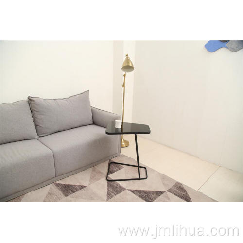 side table metal glass multifunction